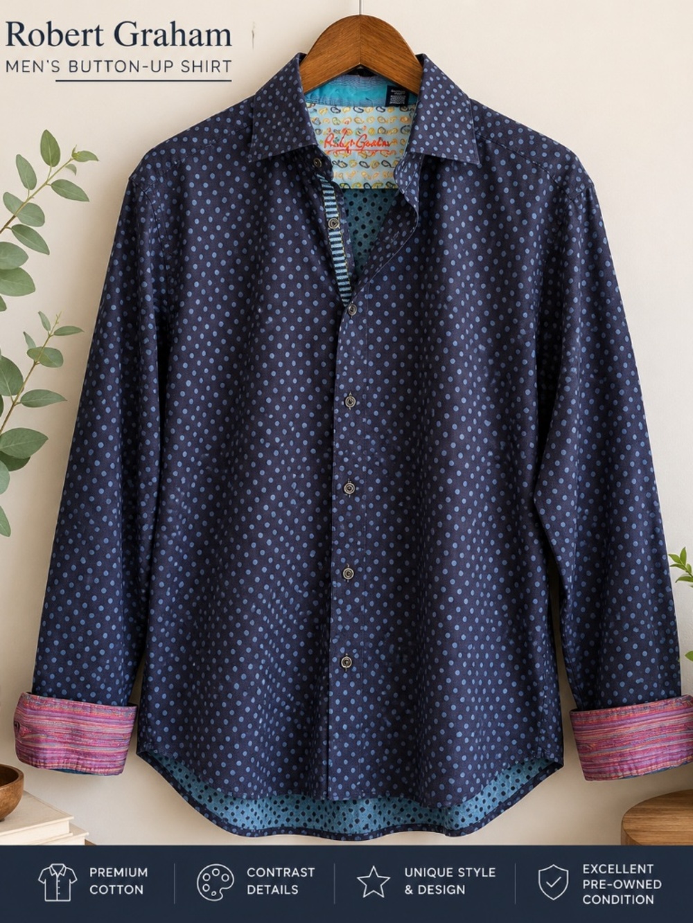 Robert Graham Men’s Shirt Size M